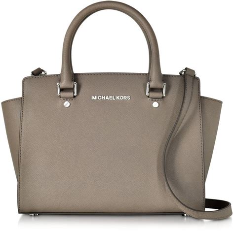 michael kors selma medium saffiano leather satchel cinder